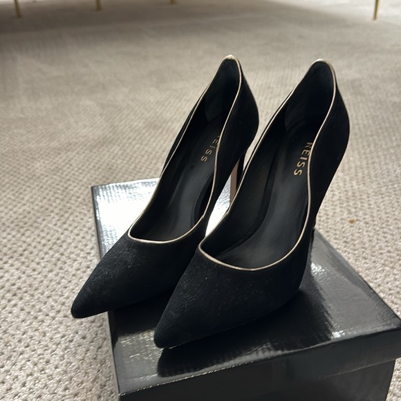 Reiss- Black Suede —Heels- Size 38 - US size 7 1/2 - Picture 3 of 8